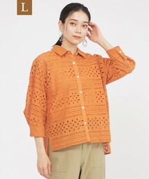 【美品】ZIMMERMANN ジマーマン くすみオレンジ レースブラウス 美品】ZIMMERMANN ジマーマン くすみオレンジ レースブラウス