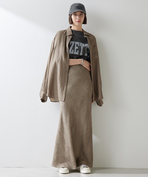 Whim Gazette(ウィムガゼット)の「ツイル顔料染めスカート(スカート・レディース・キャメル/モカ・36/38)」の11枚目の写真