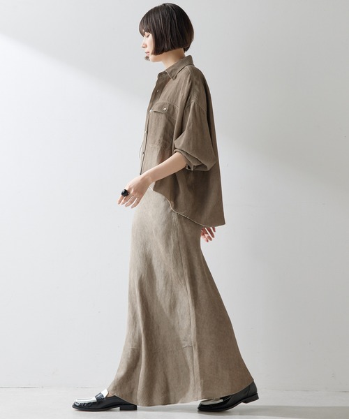 ツイル顔料染めスカート（スカート）｜Whim Gazette（ウィムガゼット