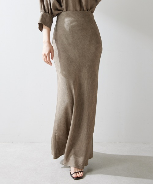 Whim Gazette ツイル顔料染めスカート ツイル顔料染めスカート（スカート）｜Whim Gazette（ウィム