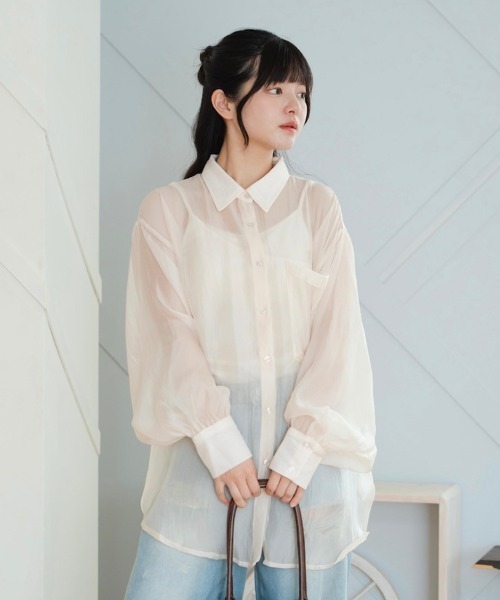 しらむ　 シャンブレーシャツ(M オレンジ): トップス｜Right-on公式