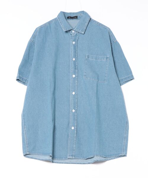 a.p.o.v.(エーピーオービー)の「a.p.o.v. オーバーサイズウォッシュドデニムシャツ(シャツ/ブラウス・メンズ・ブラック/ブルー・ONESIZE)」の8枚目の写真