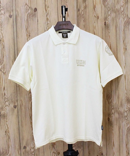 AVIREX（アヴィレックス）の「FADE WASH LAST CRUISE EMB POLO SHIRT（ポロシャツ・メンズ・サックスブルー/チャコールグレー/ホワイト・L/XL/XXL/M）」の4枚目の写真