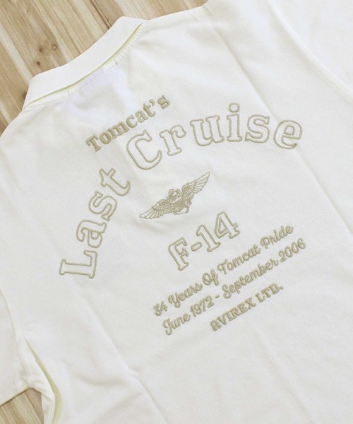 AVIREX（アヴィレックス）の「FADE WASH LAST CRUISE EMB POLO SHIRT（ポロシャツ・メンズ・サックスブルー/チャコールグレー/ホワイト・L/XL/XXL/M）」の7枚目の写真