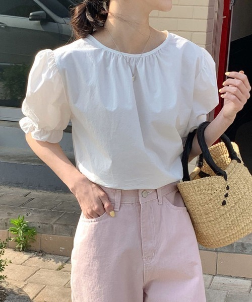 shoppinggo(ショッピングゴー)の「ブラウス バックリボン シャツ トップス(シャツ/ブラウス・レディース・ホワイト/ピンク・M/L)」の3枚目の写真