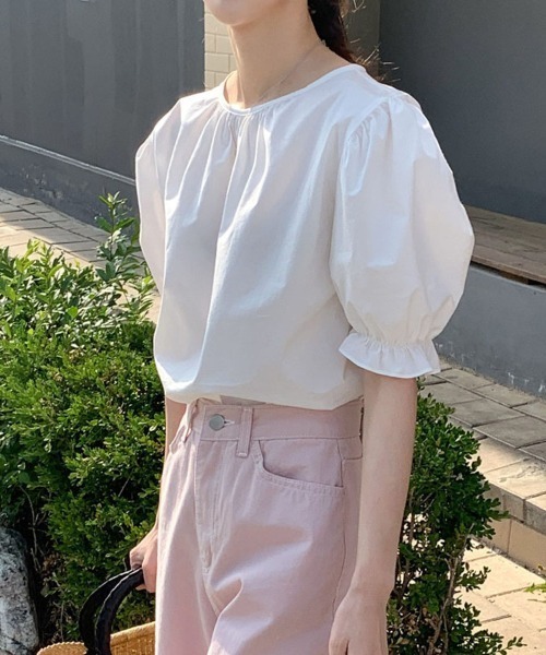 shoppinggo(ショッピングゴー)の「ブラウス バックリボン シャツ トップス(シャツ/ブラウス・レディース・ホワイト/ピンク・M/L)」の4枚目の写真