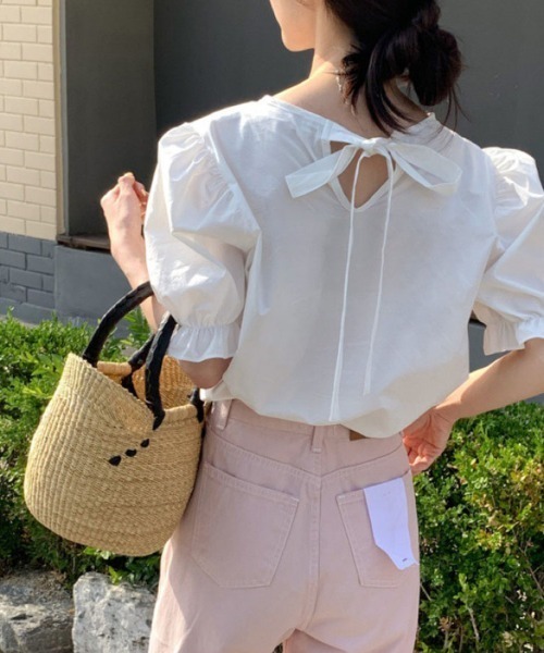 shoppinggo(ショッピングゴー)の「ブラウス バックリボン シャツ トップス(シャツ/ブラウス・レディース・ホワイト/ピンク・M/L)」の14枚目の写真