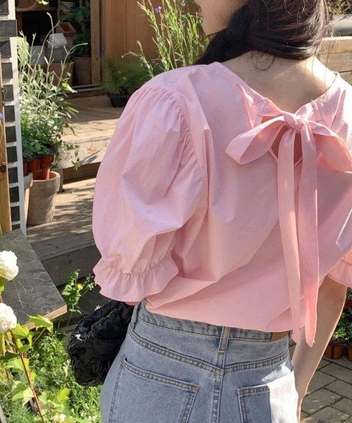 shoppinggo(ショッピングゴー)の「ブラウス バックリボン シャツ トップス(シャツ/ブラウス・レディース・ホワイト/ピンク・M/L)」の22枚目の写真