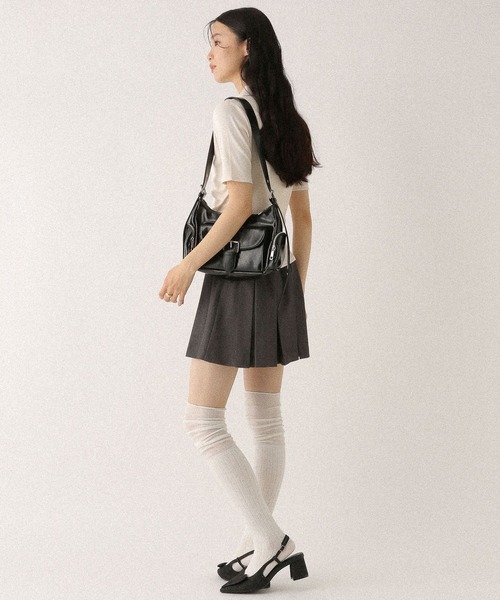 Heather(ヘザー)の「フロントギャザーZIPTEE 497343(Tシャツ/カットソー・レディース・アイボリー/ブラック/グレー・FREE)」の5枚目の写真