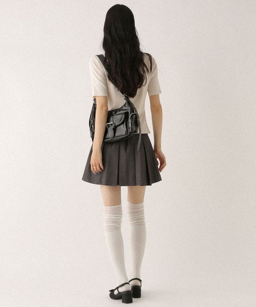 Heather(ヘザー)の「フロントギャザーZIPTEE 497343(Tシャツ/カットソー・レディース・アイボリー/ブラック/グレー・FREE)」の6枚目の写真