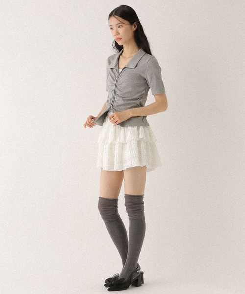 Heather(ヘザー)の「フロントギャザーZIPTEE 497343(Tシャツ/カットソー・レディース・アイボリー/ブラック/グレー・FREE)」の20枚目の写真
