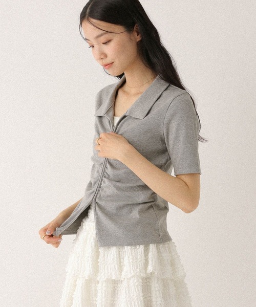 セール】フロントギャザーZIPTEE 497343（Tシャツ/カットソー