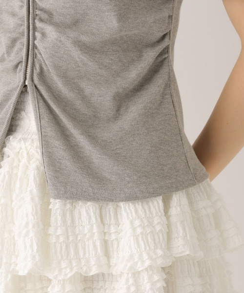 フロントギャザーZIPTEE 497343（Tシャツ/カットソー）｜Heather
