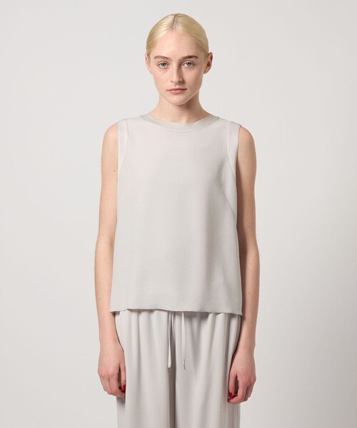 Steven Alan＞バックサテン ジョーゼット タンクトップブラウス