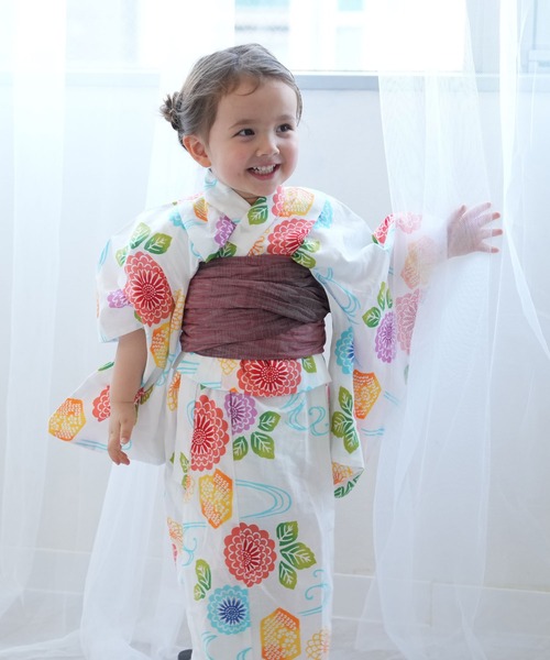 完売品 ウタタネ 浴衣 utatane - 【完売品】utatane 浴衣セット 水色 花柄
