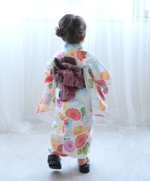 セール】キッズ浴衣3点セット 女の子 utatane×注染工房 kids