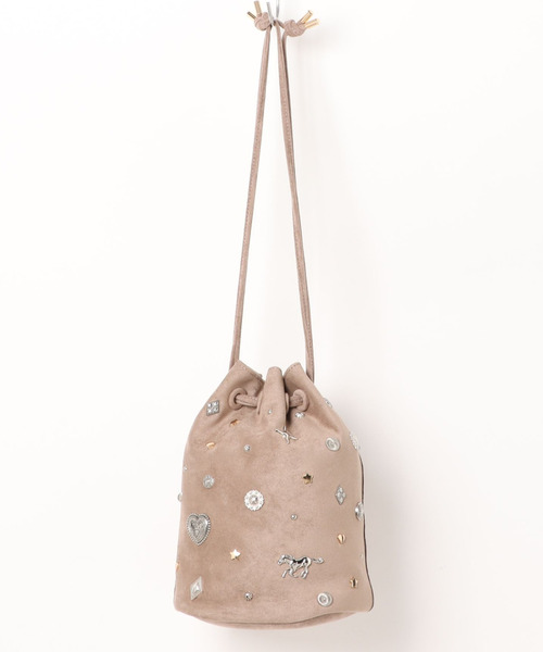 kakatoo（カカトゥ）の「カカトゥ kakatoo / スエード調スタッズドロストバッグ（ショルダーバッグ・レディース・キャメル/ブラック/ベージュ/ブラウン/カーキ・FREE）」の22枚目の写真