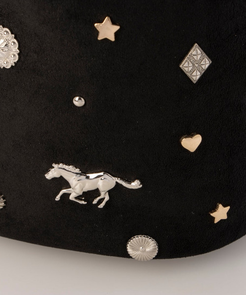 kakatoo（カカトゥ）の「カカトゥ kakatoo / スエード調スタッズドロストバッグ（ショルダーバッグ・レディース・キャメル/ブラック/ベージュ/ブラウン/カーキ・FREE）」の13枚目の写真