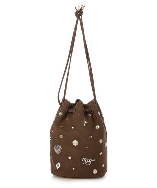 kakatoo（カカトゥ）の「カカトゥ kakatoo / スエード調スタッズドロストバッグ（ショルダーバッグ・レディース・キャメル/ブラック/ベージュ/ブラウン/カーキ・FREE）」の7枚目の写真