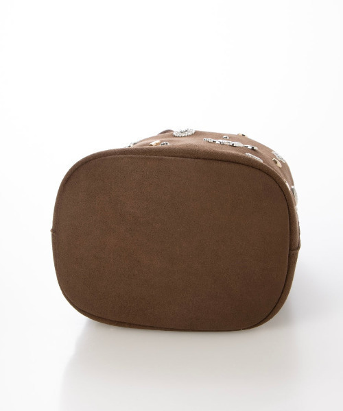 kakatoo（カカトゥ）の「カカトゥ kakatoo / スエード調スタッズドロストバッグ（ショルダーバッグ・レディース・キャメル/ブラック/ベージュ/ブラウン/カーキ・FREE）」の9枚目の写真