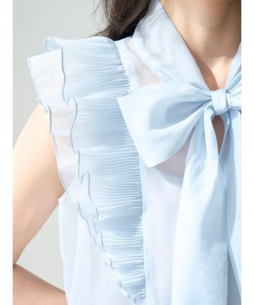 SNIDEL(スナイデル)の「ノースリボウタイブラウス(シャツ/ブラウス・レディース・アイボリー/その他/サックスブルー系・F)」の13枚目の写真