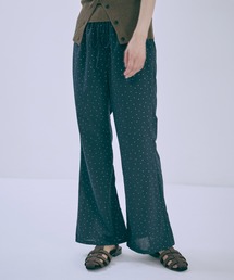 【Set Up】Dot flared pants