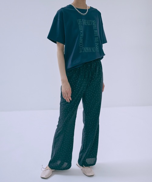 EN NEUME（エンノイム）の「【Set Up】Dot flared pants（その他パンツ・レディース・ネイビー/ブラック・FREE）」の9枚目の写真