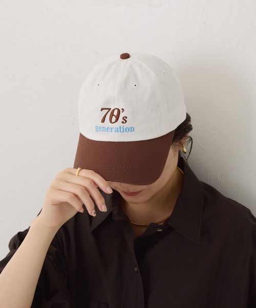 PAPILLONNER(パピヨネ)の「【OT】70'sキャップ(キャップ・レディース・ブラウン/レッド・FREE)」の2枚目の写真