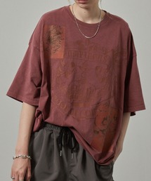 【Alfred Alex】ヴィンテージ ピグメント加工 フォトプリントTシャツ