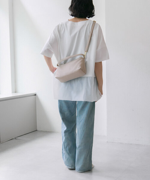 ear PAPILLONNER イアパピヨネ ホワイト ショルダー2wayバッグ セール】《本革/2way》ソフトレザーショルダーバッグ