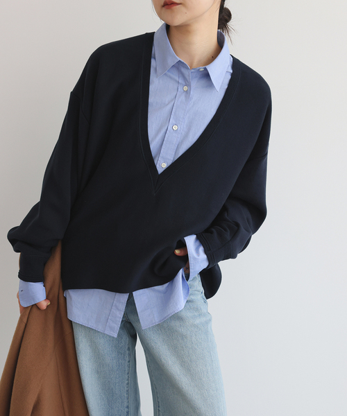 スムースオーバーVネックニット（ニット/セーター）｜SLOBE IENA