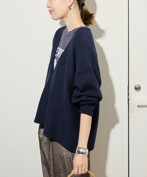 セール】スムースオーバーVネックニット（ニット/セーター）｜SLOBE