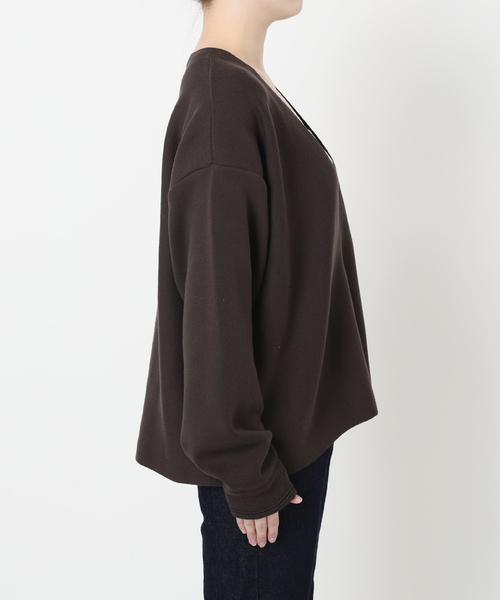 セール】スムースオーバーVネックニット（ニット/セーター）｜SLOBE