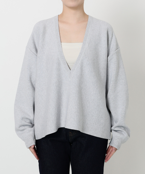 SLOBE IENA スローブイエナ スムースオーバーニット グレー 追加3》スムースオーバーニット（ニット／セーター）｜SLOBE IENA