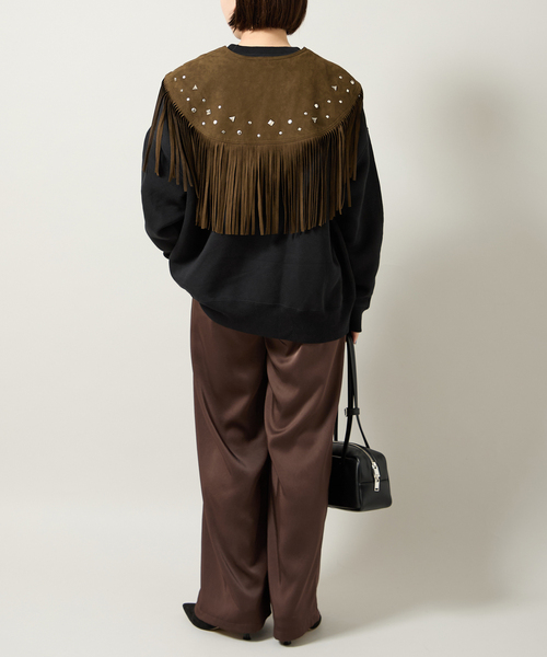 Bonum(ボナム)の「SUEDE-LIKE FRINGE VEST(その他アウター・レディース・ブラウン・FREE)」の3枚目の写真