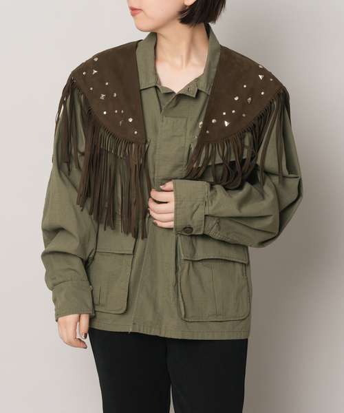 Bonum(ボナム)の「SUEDE-LIKE FRINGE VEST(その他アウター・レディース・ブラウン・FREE)」の9枚目の写真
