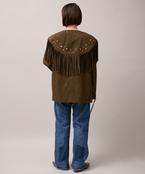 Bonum(ボナム)の「SUEDE-LIKE FRINGE VEST(その他アウター・レディース・ブラウン・FREE)」の13枚目の写真