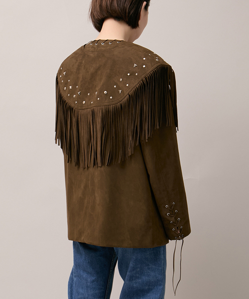 Bonum(ボナム)の「SUEDE-LIKE FRINGE VEST(その他アウター・レディース・ブラウン・FREE)」の16枚目の写真