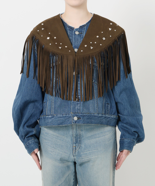 Bonum(ボナム)の「SUEDE-LIKE FRINGE VEST(その他アウター・レディース・ブラウン・FREE)」の17枚目の写真
