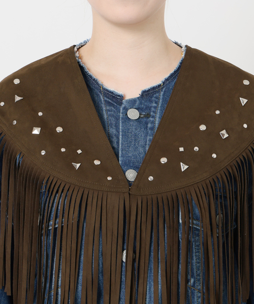 Bonum(ボナム)の「SUEDE-LIKE FRINGE VEST(その他アウター・レディース・ブラウン・FREE)」の20枚目の写真