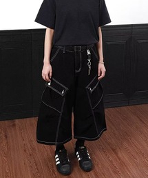 【26SS再入荷】White Stitching Half Cargo Denim Pants/ホワイトステッチ ハーフカーゴデニムパンツメンズ メンズ 秋物 秋服 2026年秋冬