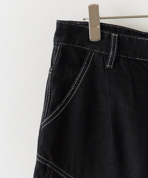 Theater code(シアターコード)の「【26SS再入荷】White Stitching Half Cargo Denim Pants/ホワイトステッチ ハーフカーゴデニムパンツメンズ メンズ 夏物 夏服(デニムパンツ・メンズ・ブラック/ライトブルー・L/M)」の5枚目の写真