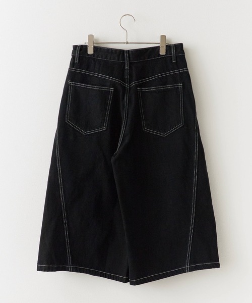Theater code(シアターコード)の「【26SS再入荷】White Stitching Half Cargo Denim Pants/ホワイトステッチ ハーフカーゴデニムパンツメンズ メンズ 夏物 夏服(デニムパンツ・メンズ・ブラック/ライトブルー・L/M)」の3枚目の写真