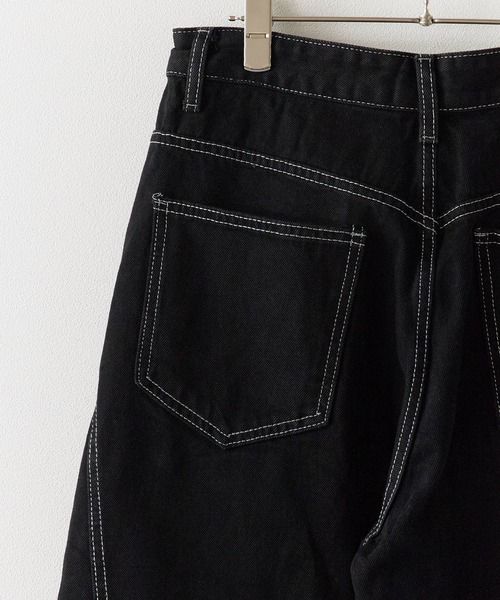 Theater code(シアターコード)の「【26SS再入荷】White Stitching Half Cargo Denim Pants/ホワイトステッチ ハーフカーゴデニムパンツメンズ メンズ 夏物 夏服(デニムパンツ・メンズ・ブラック/ライトブルー・L/M)」の8枚目の写真