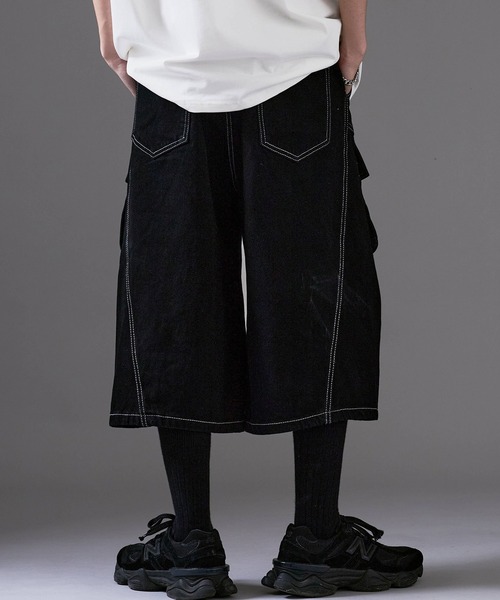パンツ Denim half pants アウトレットSALE74%OFF/返品不可】楽デニム ハイウエスト
