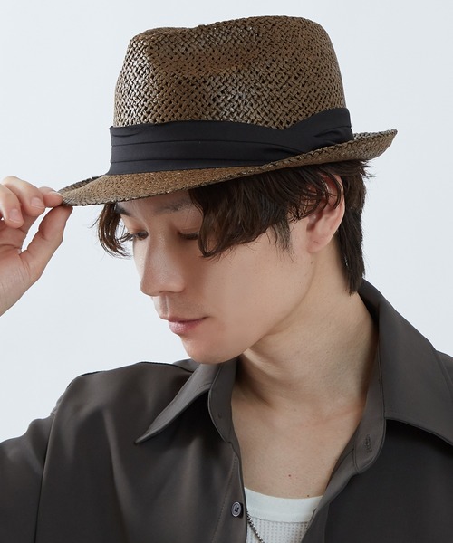 improves（インプローブス）の「ストローハット（ハット・メンズ・アイボリー/ブラック/ベージュ/キャメル/ホワイト/ブラウン・FREE）」の5枚目の写真