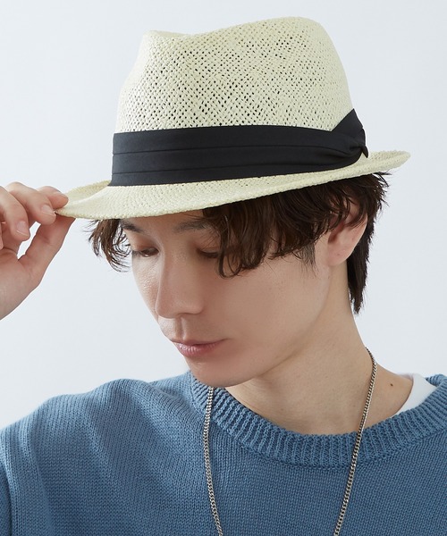 improves（インプローブス）の「ストローハット（ハット・メンズ・アイボリー/ブラック/ベージュ/キャメル/ホワイト/ブラウン・FREE）」の3枚目の写真