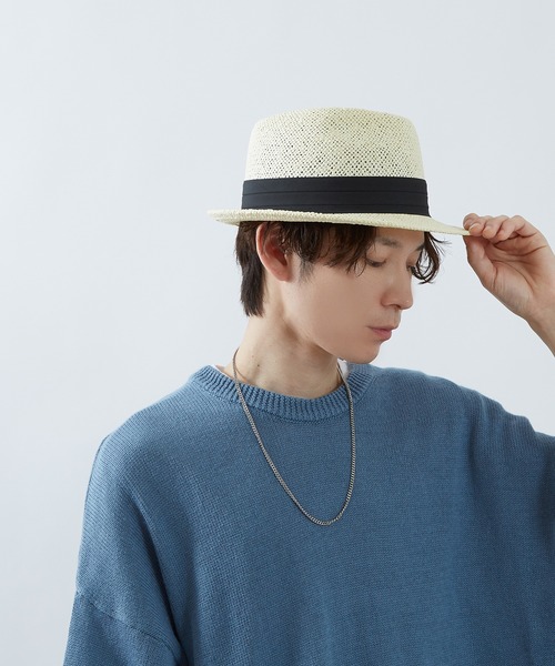 improves（インプローブス）の「ストローハット（ハット・メンズ・アイボリー/ブラック/ベージュ/キャメル/ホワイト/ブラウン・FREE）」の8枚目の写真