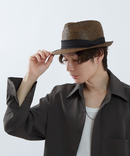 improves（インプローブス）の「ストローハット（ハット・メンズ・アイボリー/ブラック/ベージュ/キャメル/ホワイト/ブラウン・FREE）」の10枚目の写真