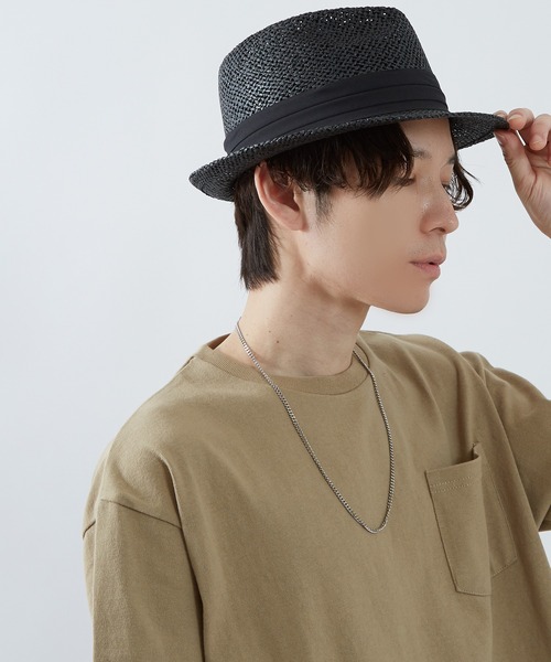 improves（インプローブス）の「ストローハット（ハット・メンズ・アイボリー/ブラック/ベージュ/キャメル/ホワイト/ブラウン・FREE）」の9枚目の写真